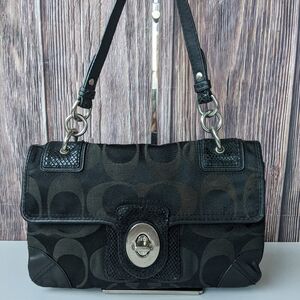 Coach Peyton Signature Flap Bag